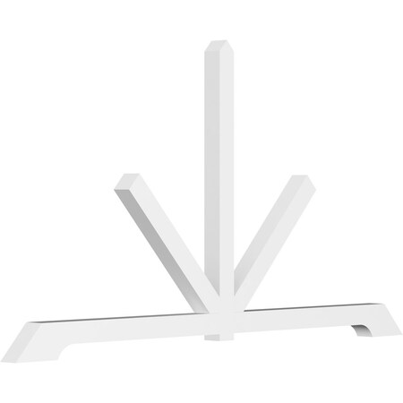 Ekena Millwork Vanguard Architectural Grade PVC Gable Bracket, 108"W x 58 1/2"H x 4"D x 4"F, 13/12 Pitch GBP108X59X0404VAN00